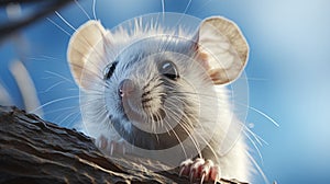 A close up of a mouse close-up. Generative AI.
