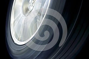 Close-up of a moving car