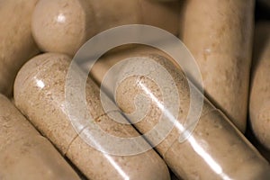 Close up of Multi Vitamin Capsules photo
