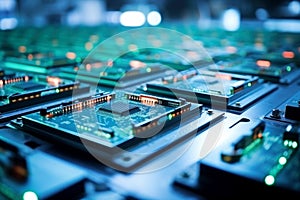 Close Up of Multiple Electronic Components on Table
