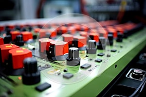 Close Up of Multiple Electronic Components on Table