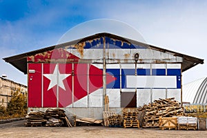 Close-up of the national flag