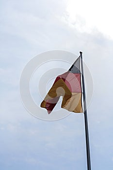 Close up of the national flag of Germany