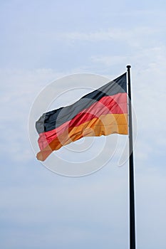 Close up of the national flag of Germany waving