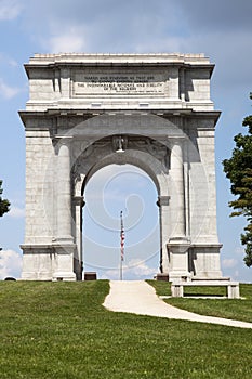 Close Up of National Memorial Arch at Vally Forge