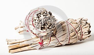 Close Up Native American Sage Smudge Bundles for Smudging