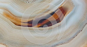 Close up of natural agate crystal surface, agate crystal cross section. abstract background texture