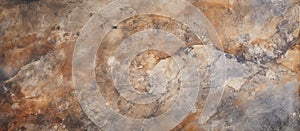 Close up of natural brown bedrock wall with marble texture