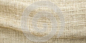 Close-Up Natural Linen Texture, Light Fabric Background