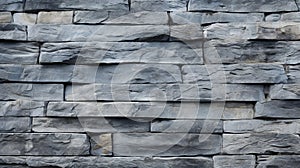 Close-Up of natural stone texture flat wall background, Rough grey stonework backdrop. Generative ai