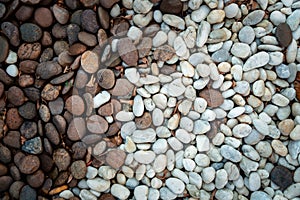 Close-Up of Nature River Gravel Abstract Backgrounds, Gravel Stone Texture Background for Home Landscape Decorative and Gardening