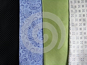 Close up of neckties