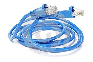 Close Up of Network Cable and Plugs