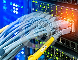 Network Cables Connected to Server