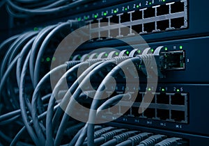 Network switch cables server data center connection