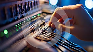 Close-Up of Network Technician Working on Equipment