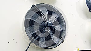 close up of new Industrial large air conditioning fan