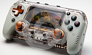 Close-Up of Nintendo Wii Game Controller photo