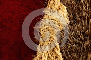 Close up of node rope