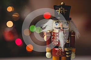 Close-up of nutcracker toy solider christmas decoration photo