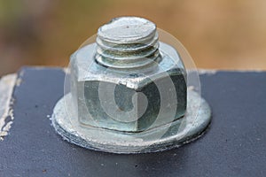 Close up Nuts Bolts Background