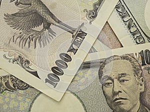 Close up o Japan yen money