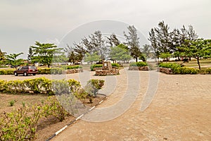 Close up of Obafemi Awolowo Museum beach Lekki Lagos Nigeria