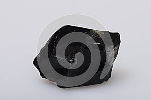 Close up of an obsidian stone