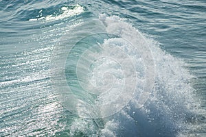 Close up of ocean wave breaking