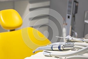 Close up of odontology equipment