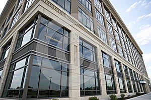 Close-up of office building architecture photo