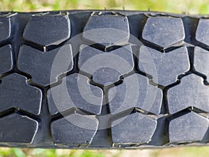 Close-Up of offroad vehicle tire tread