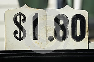 Close up old 1921 vintage cash register money sign