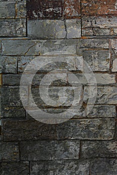 Close-up old brick gray brick texture for background
