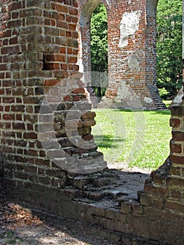 Close Up of Old Church Ruins