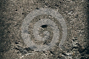 Close-up of the old concrete pavement. Dirty concrete floor. The texture of old concrete.