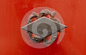 Close up of old door handle