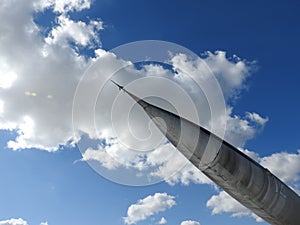 Close - up of old engine and propeller plane