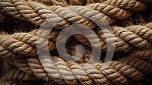 Close-up of an old frayed rope