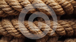 Close-up of an old frayed rope