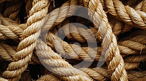 Close-up of an old frayed rope