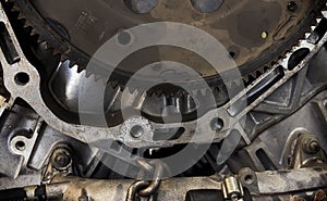 Close-up old & grunge car engine