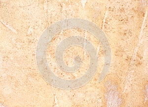 Old leather texture of drum light brown background