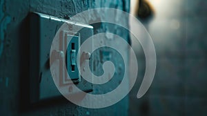 Old Light Switch in a Run-Down Building