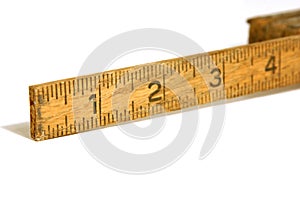 Close Up on an Old Measuring Tape / Ruler