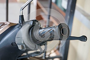 Old motorcycle handle bar for speed