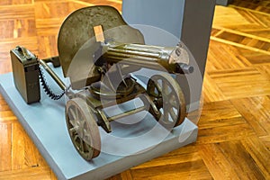 Machine gun Maxim 1910 in museum