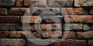 Closeup of Old Rough Red Brick Wall Texture