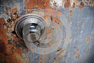 Rusted old bank vault