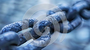 Close-up of an old rusty chain photo